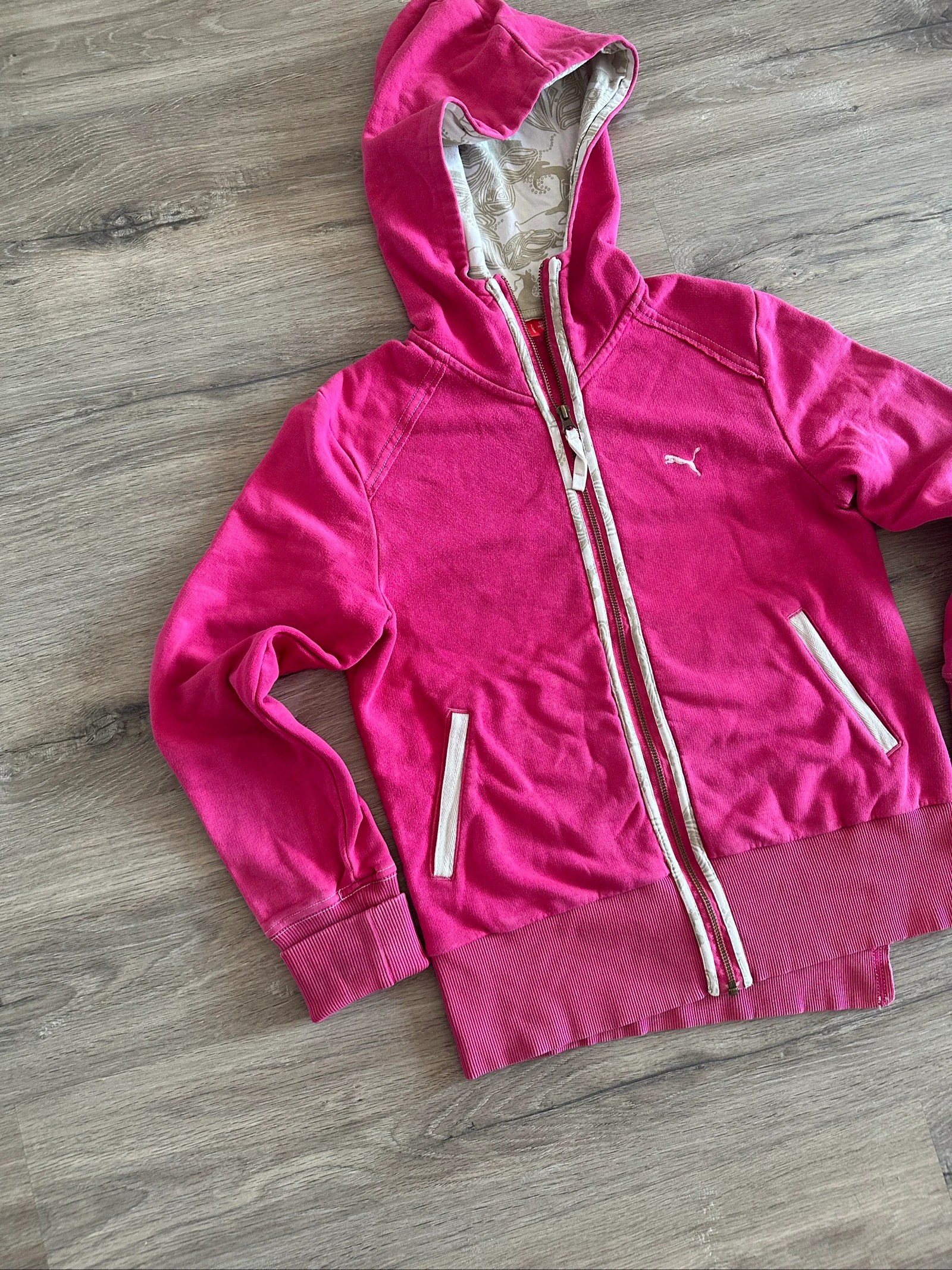 Sweat à capuche et fermeture éclair Puma Rose fuchsia pour femme Taille S | Y2K – photo 3